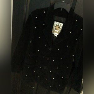 Woman’s leather blazer size medium vintage